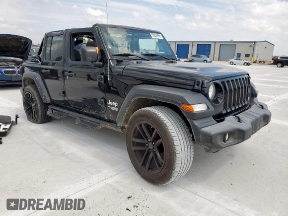 2020 Jeep Wrangler Unlimited Sport S with VIN 1C4HJXDN6LW312825, listed as a Copart auction lot 58836955 with 89,727 mi miles and Salvage title. Bid and sale history available at DreamBid. Image 4.