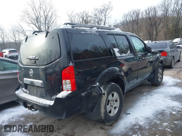 2005 Nissan Pathfinder SE with VIN 5N1AR18U85C756782, listed as a IAAI auction lot 41278886 with 209,555 mi miles. Bid and sale history available at carsss.com. Image 4.