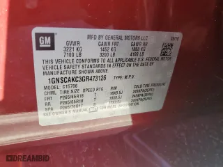 2016 Chevrolet Tahoe LS with VIN 1GNSCAKC3GR473126, listed as a Copart auction lot 78950914 with 0 mi miles and Salvage Title. Bid and sale history available at carsss.com. Image 14.