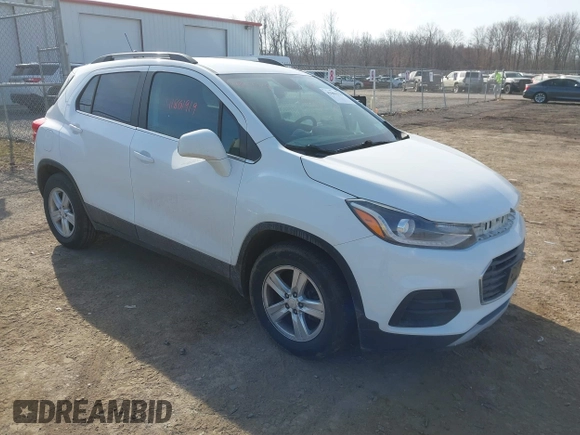 2018 Chevrolet Trax LT with VIN 3GNCJLSB0JL327617, listed as a IAAI auction lot 41801919 with 87,777 mi miles and . Bid and sale history available at carsss.com. Image 1.