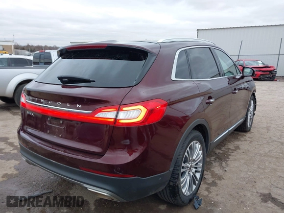 2017 Lincoln MKX Reserve with VIN 2LMPJ6LR1HBL43659, listed as a IAAI auction lot 41480654 with 100,677 mi miles. Bid and sale history available at carsss.com. Image 4.