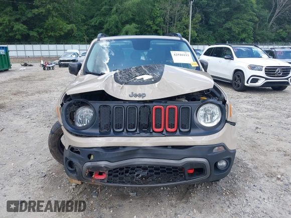 2017 Jeep Renegade Trailhawk with VIN ZACCJBCB5HPF70617, listed as a IAAI auction lot 42516113 with 66,187 mi miles and . Bid and sale history available at DreamBid. Image 13.
