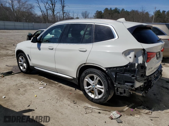 2019 BMW X3 xDrive30i with VIN 5UXTR9C55KLD90871, listed as a Copart auction lot 52802225 with 114,232 mi miles and Salvage Title. Bid and sale history available at DreamBid. Image 2.