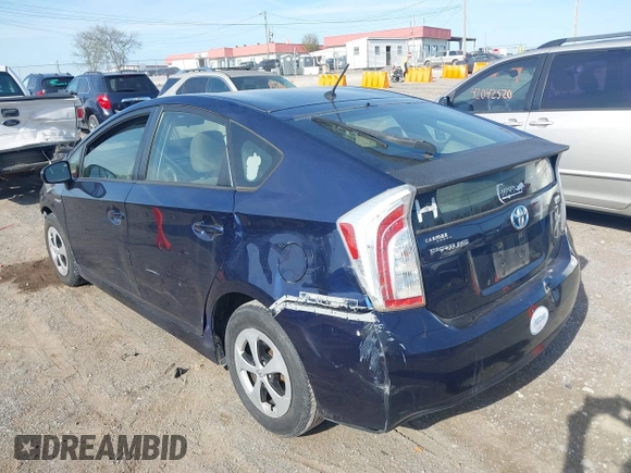 2013 Toyota Prius One with VIN JTDKN3DU4D1733094, listed as a IAAI auction lot 42023958 with 106,672 mi miles. Bid and sale history available at carsss.com. Image 3.