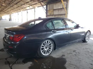 2015 BMW 7 Series 750i xDrive with VIN WBAYB6C52FD225364, listed as a Copart auction lot 56558652 with 0 mi miles and Salvage Title. Bid and sale history available at carsss.com. Image 4.