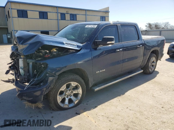 2022 Ram 1500 Big Horn with VIN 1C6SRFFT7NN457781, listed as a Copart auction lot 48714765 with 67,886 mi miles and Salvage Title. Bid and sale history available at carsss.com. Image 1.