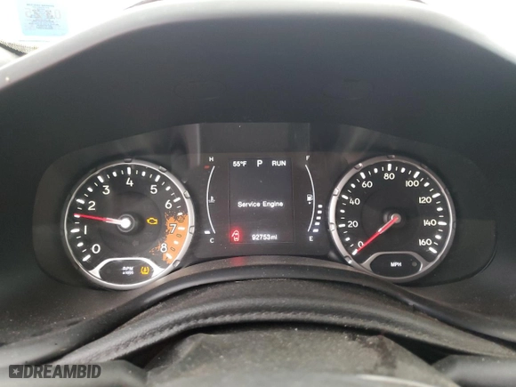 2018 Jeep Renegade Latitude with VIN ZACCJBBB3JPG80041, listed as a Copart auction lot 49320205 with 92,753 mi miles and Salvage Title. Bid and sale history available at carsss.com. Image 9.