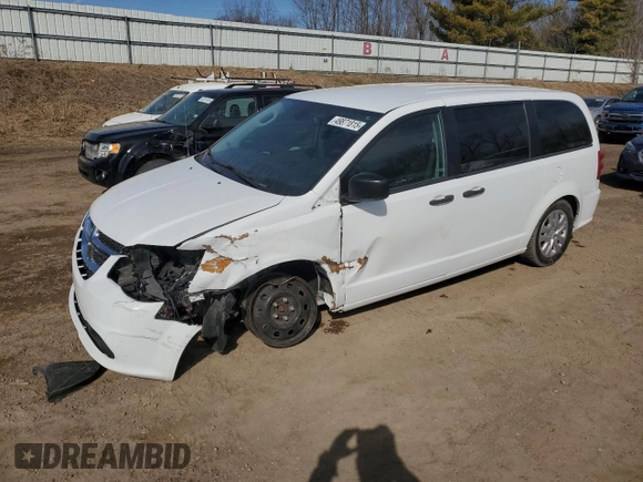 2019 Dodge Grand Caravan SE with VIN 2C4RDGBG5KR796753, listed as a Copart auction lot 49871815 with 97,983 mi miles and Salvage Title. Bid and sale history available at DreamBid. Image 1.