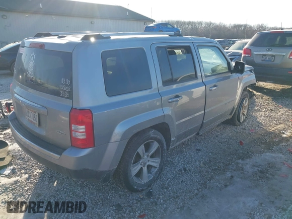 2016 Jeep Patriot Latitude with VIN 1C4NJRFB2GD647292, listed as a IAAI auction lot 41423443 with 88,905 mi miles and . Bid and sale history available at carsss.com. Image 3.