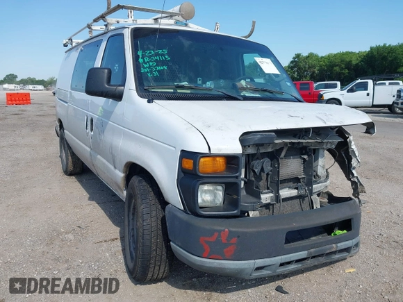 2014 Ford Econoline Cargo Commercial with VIN 1FTNE1EW4EDB20183, listed as a IAAI auction lot 42231075 with 260,818 mi miles and . Bid and sale history available at DreamBid. Image 1.