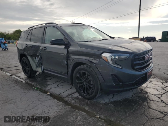 2019 GMC Terrain SLE with VIN 3GKALMEV8KL244030, listed as a Copart auction lot 53660025 with 142,220 mi miles and Salvage title. Bid and sale history available at DreamBid. Image 4.
