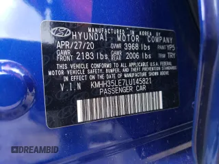 2020 Hyundai Elantra GT with VIN KMHH35LE7LU145821, listed as a Copart auction lot 77700433 with 33,312 mi miles and Salvage Title. Bid and sale history available at carsss.com. Image 15.
