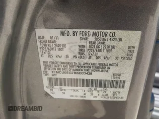 2011 Ford Escape Limited с VIN 1FMCU0EG7BKB33428, выставлен на аукционе IAAI как лот 42626997 с пробегом 124 107 миль миль и . История ставок и продаж доступна на DreamBid. Изображение 9.