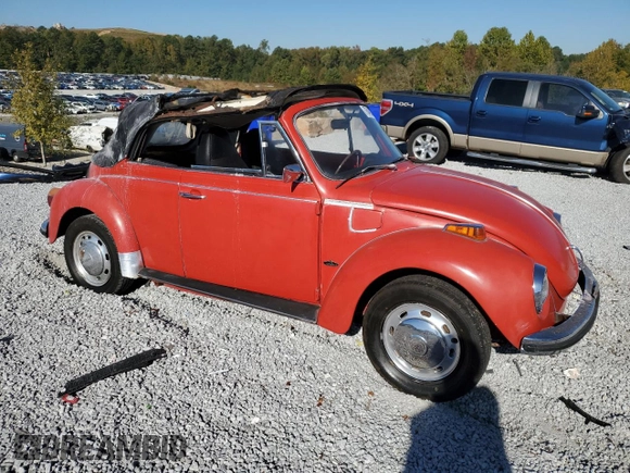 1973 Volkswagen Beetle with VIN 1532621381, listed as a Copart auction lot 76467054 with Not Provided miles and Salvage Title. Bid and sale history available at DreamBid. Image 4.