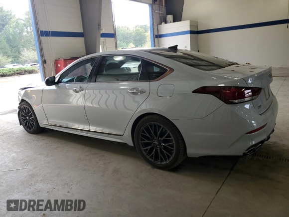 2018 Genesis G80 3.3T Sport with VIN KMHGN4JB1JU260498, listed as a Copart auction lot 73844514 with 103,872 mi miles and Salvage Title. Bid and sale history available at carsss.com. Image 2.