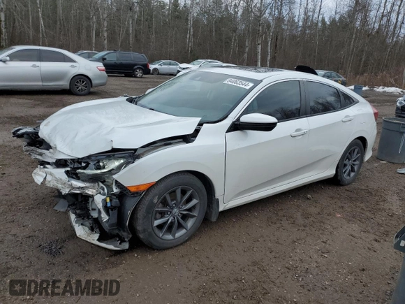 2021 Honda Civic Sedan EX with VIN 2HGFC2F7XMH011267, listed as a Copart auction lot 84063544 with 90,057 mi miles and Salvage Title. Bid and sale history available at carsss.com. Image 1.