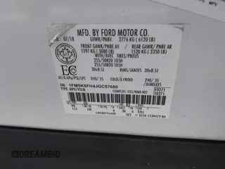 2018 Ford Explorer Limited с VIN 1FM5K8FH4JGC57680, выставлен на аукционе IAAI как лот 42178063 с пробегом 94 821 миль миль и . История ставок и продаж доступна на DreamBid. Изображение 9.