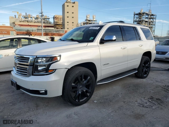 2017 Chevrolet Tahoe Premier with VIN 1GNSCCKC9HR177850, listed as a Copart auction lot 43327575 with 106,389 mi miles and Salvage Title. Bid and sale history available at carsss.com. Image 1.