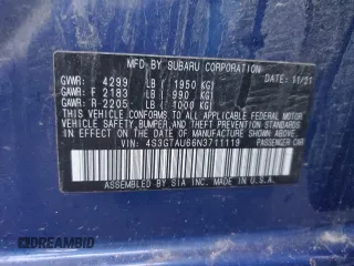 2022 Subaru Impreza Limited with VIN 4S3GTAU66N3711119, listed as a Copart auction lot 80557454 with 52,186 mi miles and Salvage Title. Bid and sale history available at DreamBid. Image 12.
