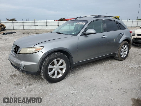 2005 Infiniti FX with VIN JNRAS08W65X207997, listed as a Copart auction lot 58434895 with 214,827 mi miles and Salvage title. Bid and sale history available at DreamBid. Image 1.