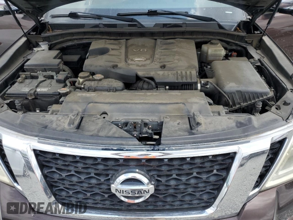 2017 Nissan Armada SV with VIN JN8AY2ND2H9005734, listed as a Copart auction lot 66309634 with 112,585 mi miles and Salvage Title. Bid and sale history available at carsss.com. Image 12.