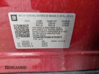 2019 Chevrolet Blazer RS with VIN 3GNKBERS8KS703823, listed as a Copart auction lot 59187075 with 75,979 mi miles and Salvage title. Bid and sale history available at DreamBid. Image 13.