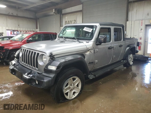 2020 Jeep Gladiator Sport S z VIN 1C6HJTAG2LL120101, wystawiony jako Copart lot #47842005 z przebiegiem 59 988 mil mil oraz Szkoda całkowita • Salvage title. Historia ofert i sprzedaży dostępna na DreamBid. Obrazek 1.