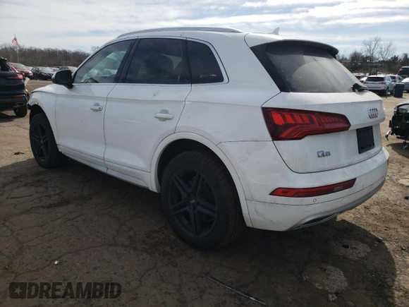 2018 Audi Q5 Premium Plus with VIN WA1BNAFYXJ2183307, listed as a Copart auction lot 48328035 with 0 mi miles and Salvage Title. Bid and sale history available at carsss.com. Image 2.