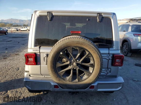 2021 Jeep Wrangler Unlimited Sahara with VIN 1C4HJXEG2MW536286, listed as a Copart auction lot 44827415 with 48,382 mi miles and Salvage title. Bid and sale history available at DreamBid. Image 6.