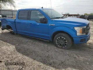 2020 Ford F-150 XL with VIN 1FTEW1CP8LKE86374, listed as a Copart auction lot 43607505 with 163,898 mi miles and Salvage Title. Bid and sale history available at carsss.com. Image 4.