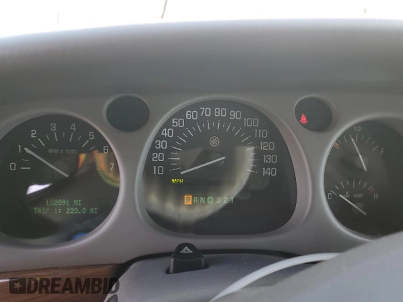 2002 Buick LeSabre Custom with VIN 1G4HP54K724132882, listed as a Copart auction lot 53733095 with 102,091 mi miles and Salvage Title. Bid and sale history available at carsss.com. Image 9.