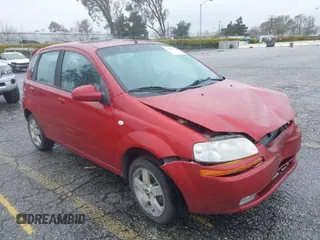 2006 Chevrolet Aveo LT with VIN KL1TG66676B549500, listed as a IAAI auction lot 41802744 with 58,777 mi miles and . Bid and sale history available at DreamBid. Image 1.