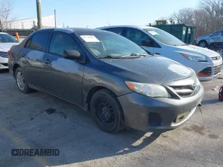 2011 Toyota Corolla L with VIN JTDBU4EE5B9140455, listed as a IAAI auction lot 41748242 with 319,346 mi miles. Bid and sale history available at carsss.com. Image 1.