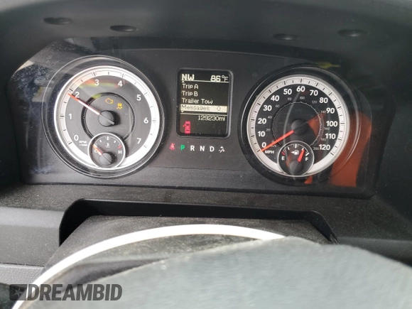 2015 Ram 2500 with VIN 3C6TR4DT3FG573355, listed as a Copart auction lot 53680525 with 129,230 mi miles and Salvage title. Bid and sale history available at DreamBid. Image 9.