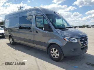 2021 Mercedes-Benz Sprinter Cargo with VIN W1W4ECHY2MT057677, listed as a Copart auction lot 70552843 with 52,530 mi miles and . Bid and sale history available at carsss.com. Image 4.
