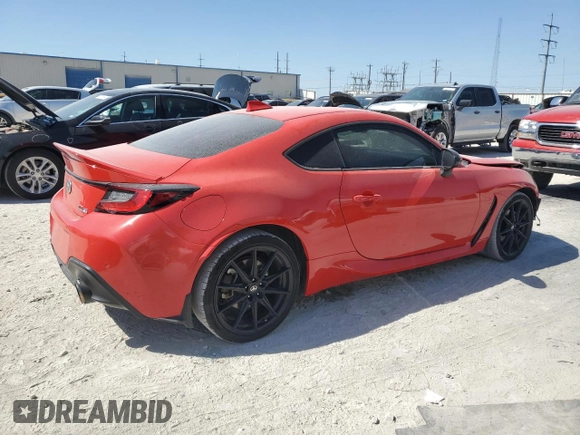 2023 Toyota GR86 Premium with VIN JF1ZNBF10P8752559, listed as a Copart auction lot 71570064 with 23,696 mi miles and Salvage Title. Bid and sale history available at carsss.com. Image 3.