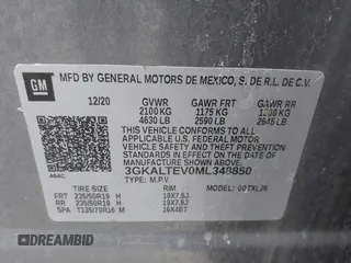 2021 GMC Terrain SLE z VIN 3GKALTEV0ML348850, wystawiony jako IAAI lot #42010978 z przebiegiem 40 146 mil mil oraz . Historia ofert i sprzedaży dostępna na DreamBid. Obrazek 9.