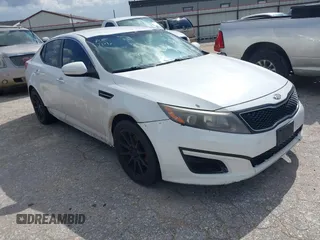 2014 Kia Optima LX with VIN 5XXGM4A73EG343770, listed as a IAAI auction lot 42679509 with 181,685 mi miles and . Bid and sale history available at DreamBid. Image 1.