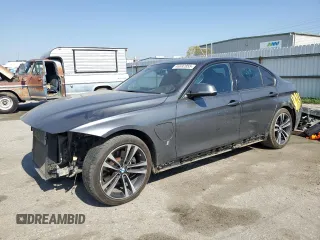2018 BMW 3 Series 330e iPerformance with VIN WBA8E1C59JA177866, listed as a Copart auction lot 46692855 with 98,401 mi miles and Salvage Title. Bid and sale history available at carsss.com. Image 1.