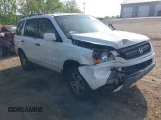 2005 Honda Pilot EX-L z VIN 5FNYF18605B067447, wystawiony jako IAAI lot #42221455 z przebiegiem 221 434 mil mil oraz . Historia ofert i sprzedaży dostępna na DreamBid. Obrazek 1.