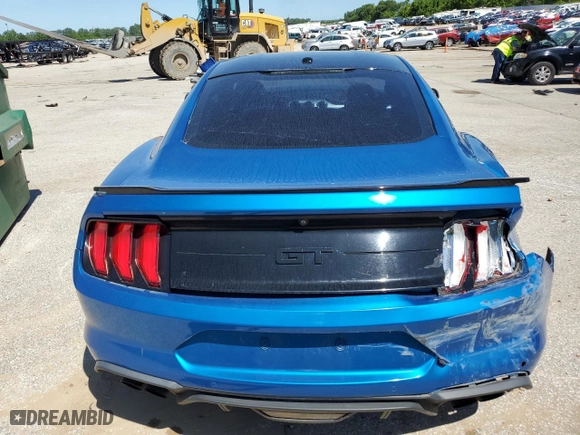 2019 Ford Mustang GT with VIN 1FA6P8CF7K5163079, listed as a Copart auction lot 56434434 with 37,377 mi miles and Salvage Title. Bid and sale history available at carsss.com. Image 6.