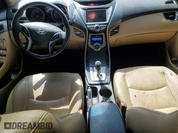 2013 Hyundai Elantra GLS with VIN KMHDH4AE8DU507475, listed as a Copart auction lot 58737755 with 184,629 mi miles and Clean title. Bid and sale history available at DreamBid. Image 8.