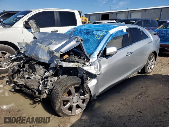 2015 Cadillac ATS Sedan Luxury RWD with VIN 1G6AB5RX1F0101197, listed as a Copart auction lot 87817035 with 0 mi miles and Salvage Title. Bid and sale history available at carsss.com. Image 1.