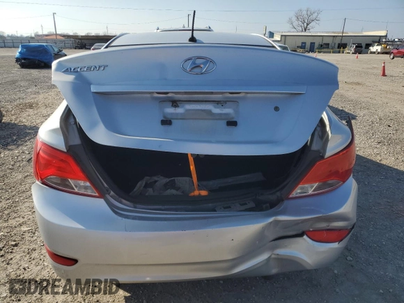 2015 Hyundai Accent GLS with VIN KMHCT4AE3FU852605, listed as a Copart auction lot 44260155 with 84,972 mi miles and Salvage Title. Bid and sale history available at DreamBid. Image 6.