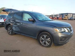 2019 Nissan Pathfinder SV z VIN 5N1DR2MN2KC594760, wystawiony jako IAAI lot #41802681 z przebiegiem 123 604 mil mil oraz . Historia ofert i sprzedaży dostępna na DreamBid. Obrazek 1.