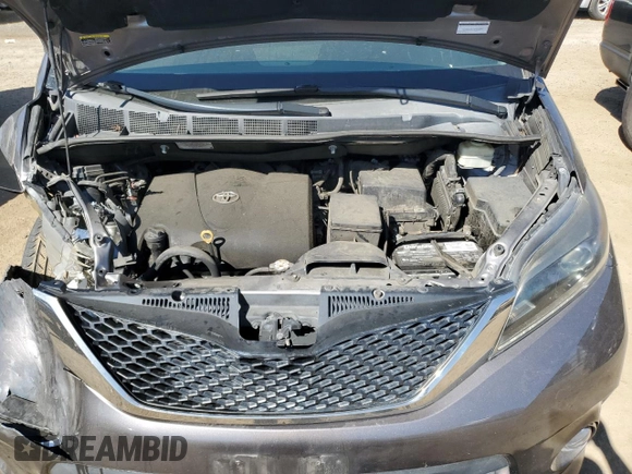 2017 Toyota Sienna SE with VIN 5TDXZ3DC5HS766941, listed as a Copart auction lot 56222045 with 94,250 mi miles and Salvage title. Bid and sale history available at DreamBid. Image 12.
