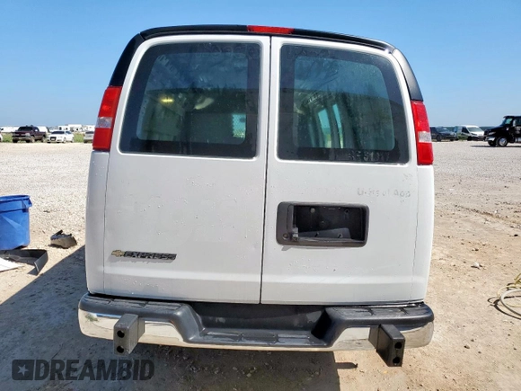 2024 Chevrolet Express Cargo with VIN 1GCWGAFP4R1269464, listed as a Copart auction lot 57891575 with Not provided miles and Clean title. Bid and sale history available at DreamBid. Image 6.