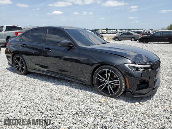 2019 BMW 3 Series 330i with VIN WBA5R1C54KAK08286, listed as a Copart auction lot 53273305 with Not provided miles and Non repairable. Bid and sale history available at DreamBid. Image 4.