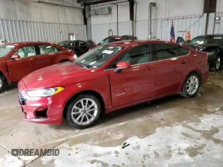 2019 Ford Fusion Hybrid SE with VIN 3FA6P0LU7KR225576, listed as a Copart auction lot 46227675 with 123,478 mi miles and Salvage Title. Bid and sale history available at carsss.com. Image 1.