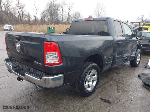 2021 Ram 1500 Big Horn with VIN 1C6SRFBT9MN559538, listed as a IAAI auction lot 41685007 with 109,527 mi miles. Bid and sale history available at carsss.com. Image 4.